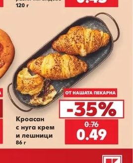 Кроасан с нуга крем и лешници