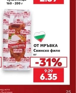 ОТ МРЪВКА Свинско филе