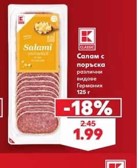 CLASSIC Салам с поръска различни видове