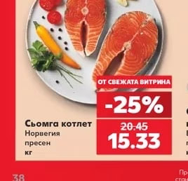 Сьомга котлет Норвегия пресен