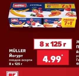 MÜLLER Йогурт плодов асорти