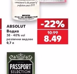 ABSOLUT Водка различни видове