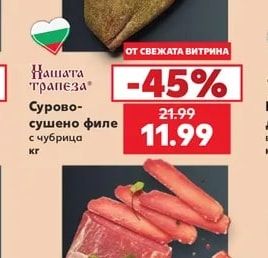 Стара планина Пастърма натурална от свинско контрафиле