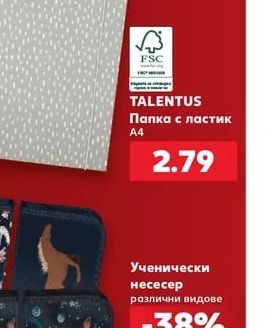 TALENTUS Папка с ластик