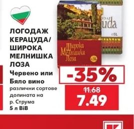 ЛОГОДАЖ КЕРАЦУДА/ШИРОКА МЕЛНИШКА ЛОЗА Червено или Бяло вино