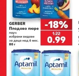 GERBER Плодово пюре пауч