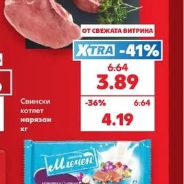 Свински котлет нарязан