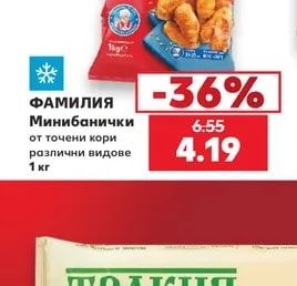 ФАМИЛИЯ Минибанички от точени кори различни видове