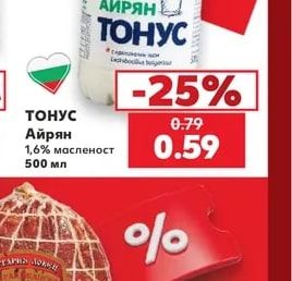 ТОНУС Айрян 1,6% масленост