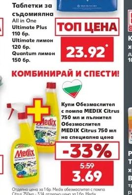 Таблетки за съдомиялна All in One