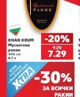 KHAN KRUM Мускатова ракия