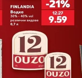 FINLANDIA Водка различни видове