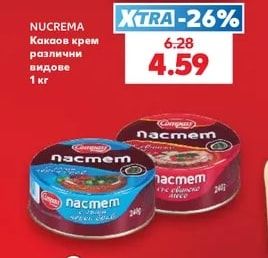 NUCREMA Какаов крем различни видове