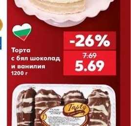 Торта с бял шоколад и ванилия