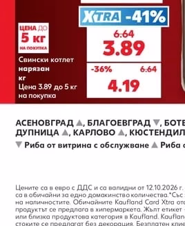 Свински котлет нарязан