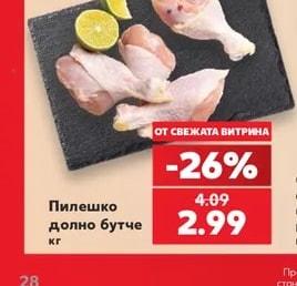 Пилешко долно бутче