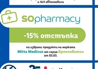 sopharmacy Избрани продукти на марката Mirta Medicus от серия Бронховитал
