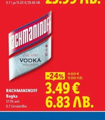 RACHMANINOFF Водка