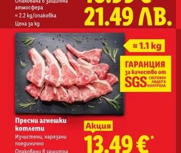 Пресни агнешки котлети