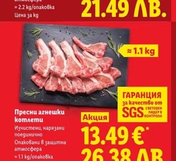 Пресни агнешки котлети