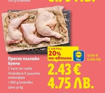 Прясно пилешко бутче
