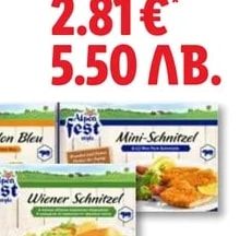 Alpen fest Шницели, мини шницели или мини Кордон бльо