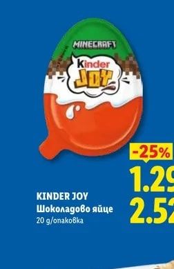 KINDER JOY Шоколадово яйце