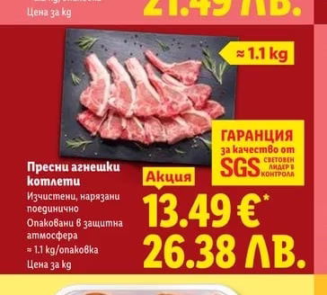 Пресни агнешки котлети