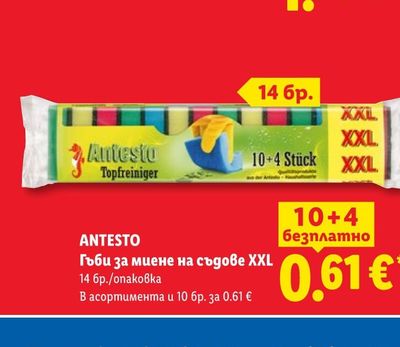 ANTESTO Гъби за миене на съдове XXL