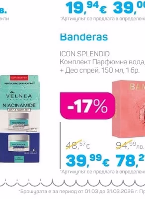 Banderas ICON SPLENDID Комплект Парфюмна вода + Део спрей