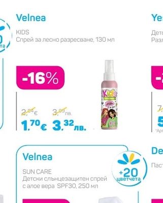 Velnea KIDS Спрей за лесно разресване