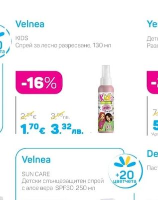 Velnea KIDS Спрей за лесно разресване