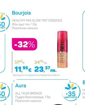 Bourjois HEALTHY MIX GLOW TINT ESSENCE Фон дьо тен