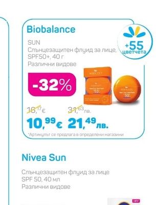 Nivea Sun Слънцезащитен флуид за лице SPF 50, 40 мл