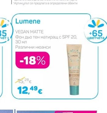 VEGAN MATTE Фон дьо тен матиращ с SPF 20