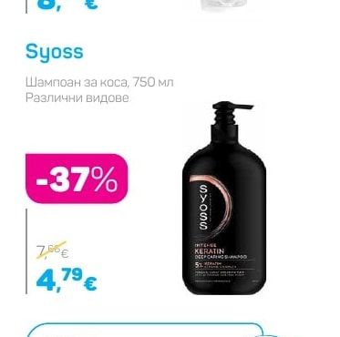 Syoss Шампоан за коса, Различни видове
