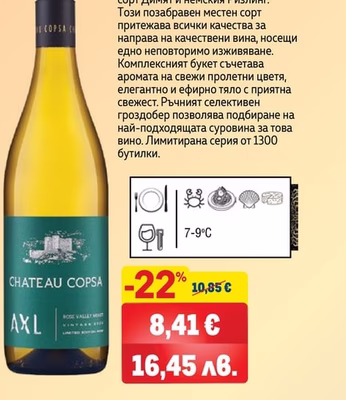 CHATEAU COPSA AXL Карловски мискет