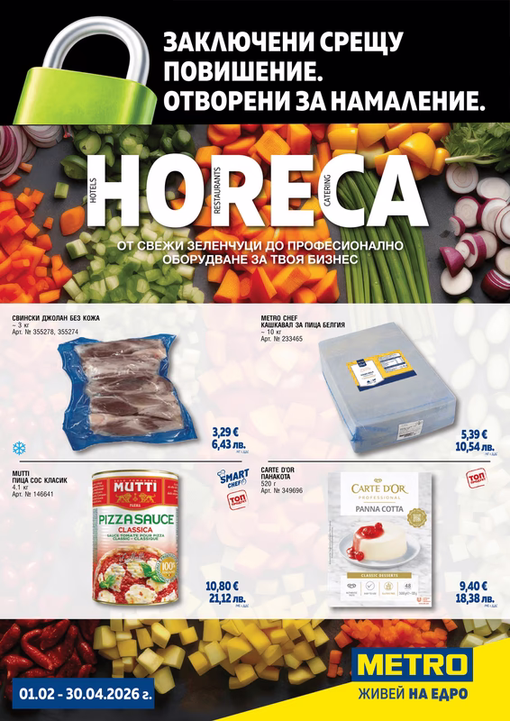 ХоРеКа: Хранителни стоки - Заключени срещу повишение