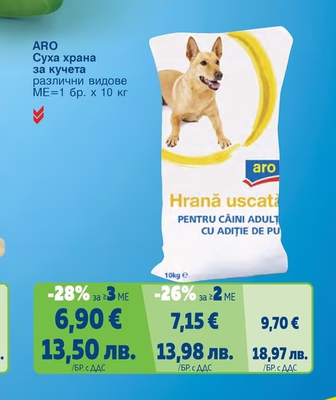 ARO Суха храна за кучета различни видове