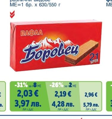 БОРОВЕЦ Нетунквани вафли