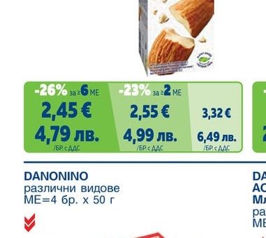 DANONINO различни видове