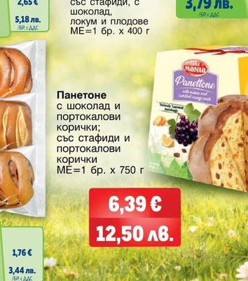 Cake Mania Хасковски козунак със стафиди, с шоколад, локум и плодове
