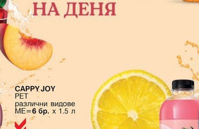 CAPPY Плодова напитка/ Нектар PET Кайсия, Банан, Ябълка, Вишна, Праскова