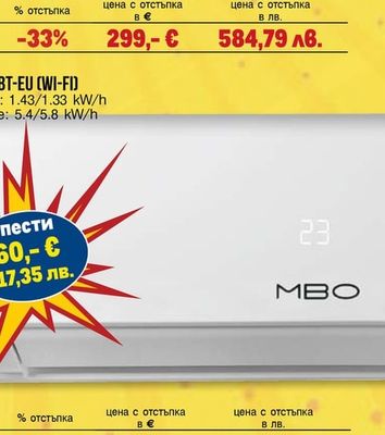 MBO ИНВЕРТОРЕН КЛИМАТИК МВО-Н18A4/MAR3DIBT-EU (WI-FI)