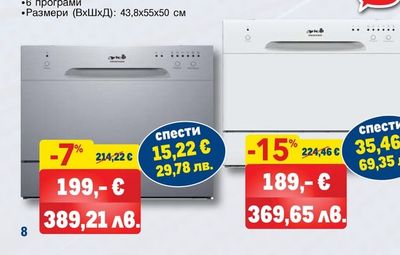 arielli МИЯЛНА МАШИНА ADW6-3601N SILVER/WHITE
