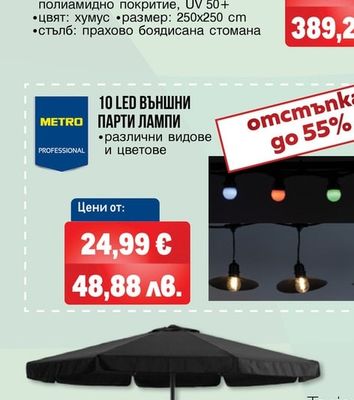 10 LED ВЪНШНИ ПАРТИ ЛАМПИ