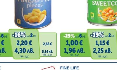 FINE LIFE Ананас на кубчета