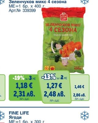 FINE LIFE Зеленчуков микс 4 сезона
