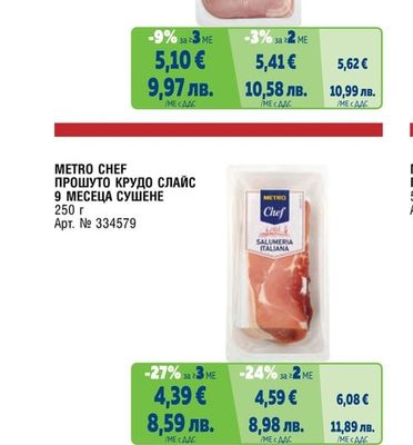 METRO CHEF ПРОШУТО КОТО СЛАЙС