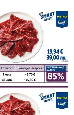 METRO CHEF ГОВЕЖДО КРЕХКО МЕСО ПОРЦИЯ СУВИД
